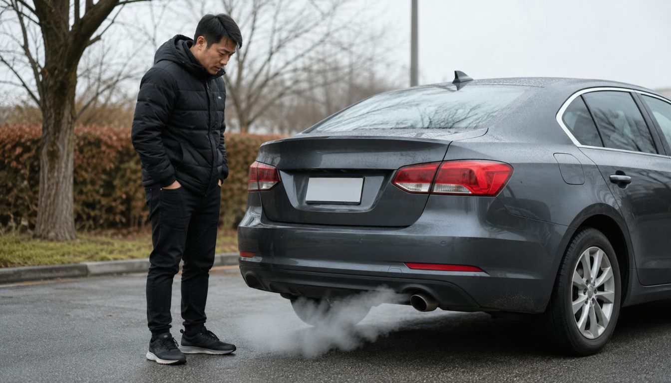 汽車怠速冒白煙